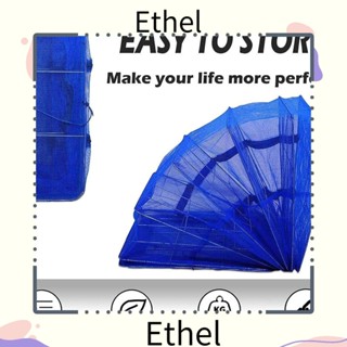 Ethel1 ราวตากผ้า ตาข่ายตากปลา 3 ชั้น มีซิป พับได้ สําหรับบ้าน