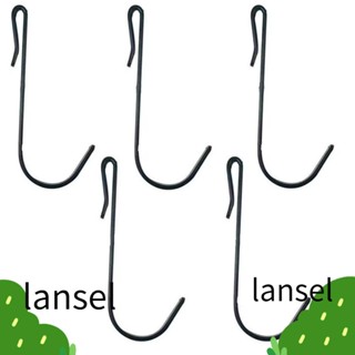 Lansel ตะขอสเตนเลส รูปตัว S ขนาดเล็ก 6*2 ซม. ทนทาน สีดํา สําหรับแขวนการ์ด ในห้องครัว 5 ชิ้น