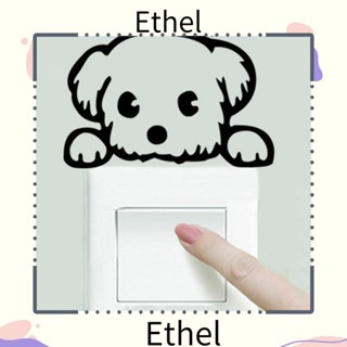 Ethel1 สติกเกอร์ติดผนังห้อง สวิตช์ สร้างสรรค์ โน้ตบุ๊ก ห้องนั่งเล่น ถอดออกได้