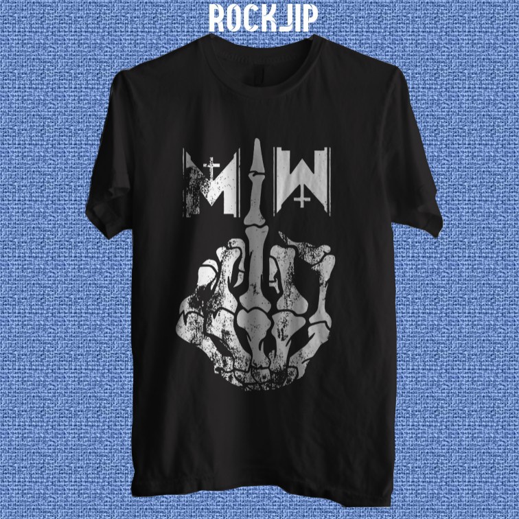 ความร้อน เสื้อยืด พิมพ์ลาย Marylin Manson 1st Rock Metal Music Band Distro สําหรับผู้ชาย