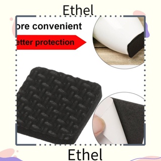 Ethel1 แผ่นโฟมรองขาเฟอร์นิเจอร์ กันลื่น กันรอยขีดข่วน สีดํา 1 4 9 16 ชิ้น