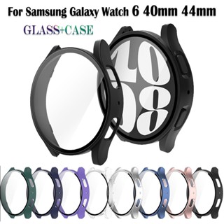 เคส PC พร้อมกระจก อุปกรณ์เสริม สําหรับ Samsung galaxy Watch 6 40 มม. 44 มม. galaxy Watch6