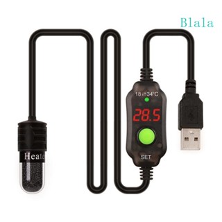 Blala เครื่องทําความร้อนตู้ปลา ขนาดเล็ก ชาร์จ USB ปรับอุณหภูมิได้ 64 4-93 2