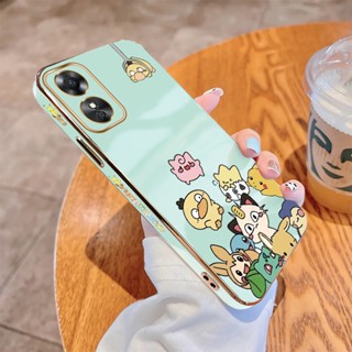 เคส OPPO A17 A17K A36 A76 A96 A57 A77 2022 4G A58 A78 A98 5G เคสโทรศัพท์มือถือแบบนิ่ม TPU กันกระแทก ลายตุ๊กตา Baokemeng พร้อมตุ๊กตา