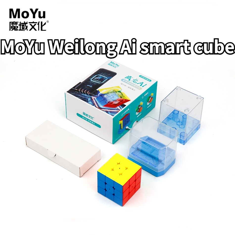MoYu Weilong AI Cube ai สมาร์ท Cube 3x3X3 Magnetic Professional magic Cube 3x3 บลูทูธสมาร์ท Cube อัจ