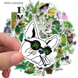 [little.coconut] สติกเกอร์ ลายกราฟฟิตี้ ใบไม้ กันน้ํา สําหรับติดตกแต่งกระเป๋าเดินทาง แล็ปท็อป 50 ชิ้น