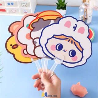 Fan Cartoon Animal Children&amp;#39;s Handheld Irregular Small Fan Student Gift Small Round Fan Summer Portable Hand Shake Fan MOLISA MOLISA