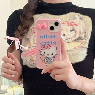 เคสโทรศัพท์มือถือ ป้องกันฝุ่น กันกระแทก ลาย Hello Kittyti แฟชั่น สําหรับ Iphone 14 12 Pro Max Sweet IP 13 11 Pro Max