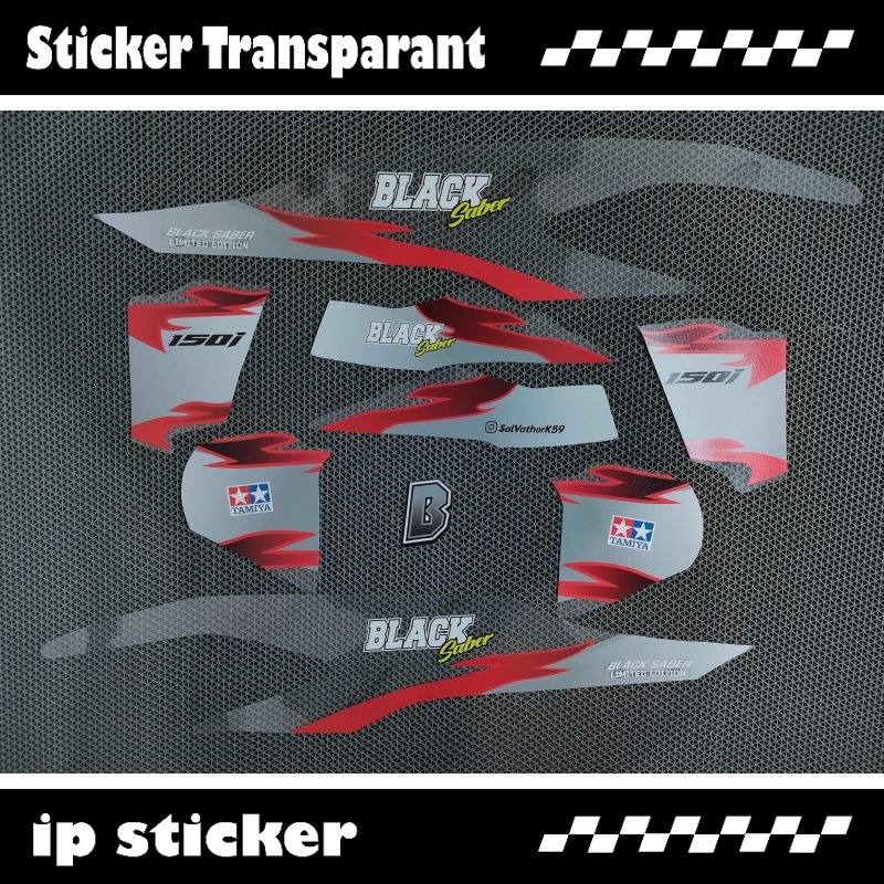 สติ๊กเกอร์/ติดแถบ/สติ๊กเกอร์ TAMIYA BLACKSABER VARIO LED ใหม่ 125/150 VIRAL สามารถปรับแต่งได้