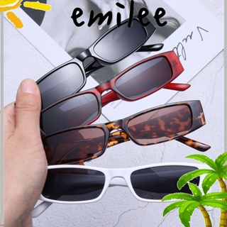 Emilee แว่นกันแดด ทรงสี่เหลี่ยมผืนผ้า ขนาดเล็ก แฟชั่นผู้หญิง UV400 เทรนด์แฟชั่น กรอบเล็ก