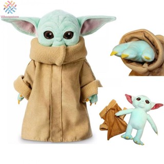 ของเล่นตุ๊กตา Star Wars แบบนิ่ม 30 ซม. สามารถถอดเสื้อผ้าได้ สีเขียว สีน้ําตาล