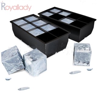 #ROYALLADY#Mold ถาดแม่พิมพ์ซิลิโคน ทรงสี่เหลี่ยม ขนาดใหญ่ สีดํา สําหรับทําช็อคโกแลต