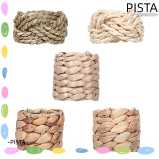 Pista แหวนผ้าเช็ดปาก แบบฟางธรรมชาติ สําหรับตกแต่งบ้าน ปาร์ตี้คริสต์มาส 1 ชิ้น