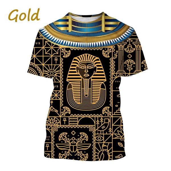 ใหม่ล่าสุด เสื้อยืดลําลอง แขนสั้น พิมพ์ลาย Horus Egyptian God Eyes Pharaoh 3D สไตล์อียิปต์โบราณ แนวสตรีท ฮาราจุกุ สําหรับทุกเพศ ทุกวัย
