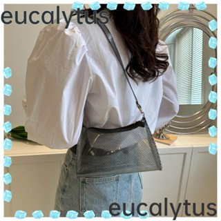 Eucalytus1 กระเป๋าสะพายไหล่ PVC ซีทรู ทรงโท้ท น้ําหนักเบา แฟชั่นสําหรับผู้หญิง