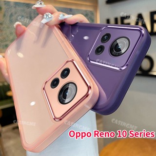 เคสโทรศัพท์มือถือ ซิลิโคนนิ่ม แบบใส ป้องกันเลนส์กล้อง กันกระแทก สําหรับ Oppo Reno 10 5G 2023 10 10Pro 10 Pro 10Pro + 5G