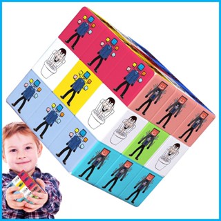 Skibidi ลูกบาศก์ลูกบาศก์แก้สมอง 3x3 สี จับคู่ได้