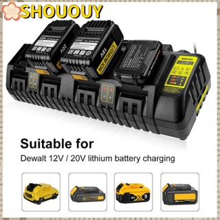 Shououy อะแดปเตอร์แท่นชาร์จแบตเตอรี่ลิเธียม ทนทาน สําหรับ Dewalt 14.4V 18V 20V