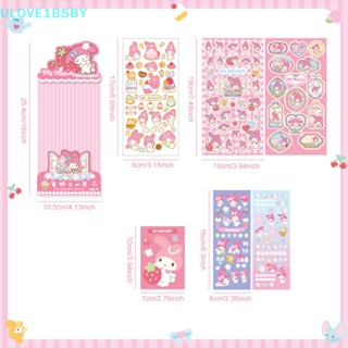 Ulove1bsby Sunny Day Sanrio สติกเกอร์กระดาษ ลายการ์ตูนอนิเมชั่นน่ารัก สําหรับตกแต่งสมุด Diy