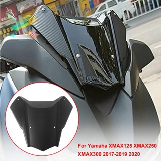 กระจกหน้ารถจักรยานยนต์ สีดํา สําหรับ Yamaha XMAX125 XMAX250 XMAX300 2017-2020