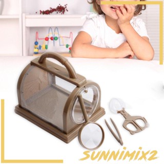 [Sunnimix2] กระปุกแว่นขยาย เพื่อการเรียนรู้ สําหรับเด็กผู้ชาย ผู้หญิง ตั้งแคมป์