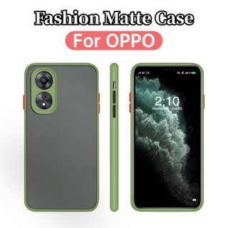 เคสโทรศัพท์ซิลิโคน PC แข็ง ผิวด้าน กันกระแทก ทนทาน สําหรับ OPPO A78 2023 4G OPPOA78 5G A 78 78A A98 A17 CPH2565