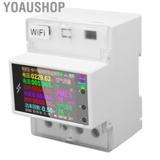 Yoaushop Power Meter 2.4in TFT Display Electric Energy  WIFI Switch AC85‑265V