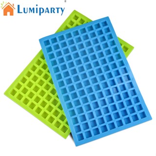 Lumiparty แม่พิมพ์ซิลิโคน ทรงสี่เหลี่ยม ขนาดเล็ก 126 ช่อง ไม่เหนียวติด สําหรับทําช็อคโกแลต ลูกอม น้ําแข็ง กัมมี่ (29.3X19.4X1.2 ซม.)