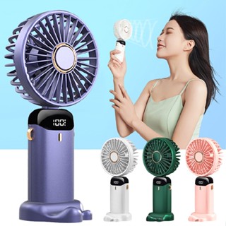 New Mini Handheld Fan Portable Folding Desk Fan Cooler Cooling USB Rechargeable