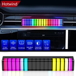 Hotwind โคมไฟ LED 17 RGB 10 โหมด ปรับได้ 3D E6G4 สําหรับติดรถยนต์