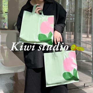 Kiwistudio【แพ็คละ 50 ชิ้น】ถุงของขวัญ ถุงพลาสติกช้อปปิ้ง ลายดอกทิวลิป ขนาดเล็ก สําหรับเด็ก