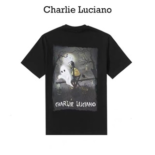 【พร้อมส่ง】Charlie Luciano เสื้อยืดแขนสั้น ทรงหลวม อเนกประสงค์ แฟชั่นฤดูร้อน สําหรับผู้ชาย