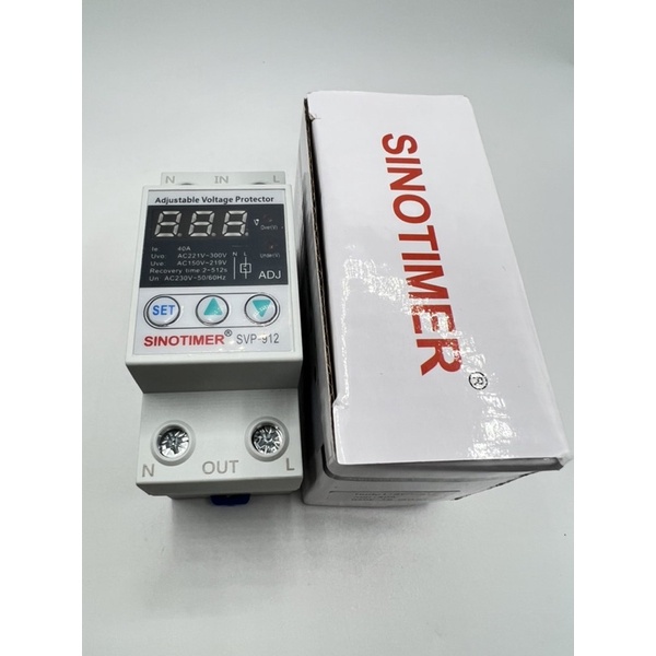 ในไทย SINOTIMER SVP-912 63A  spv912 เครื่องป้องกันไฟตกไฟเกิน ป้องกันไฟตกไฟเกิน Over Voltage and Under Voltage Protection