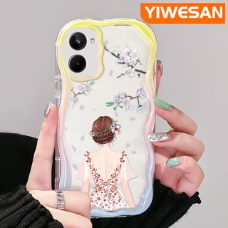 เคสโทรศัพท์มือถือ ซิลิโคนใส กันกระแทก ลายคลื่น สีสันสดใส สําหรับ Realme 10