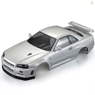 Killerbody 48644 257 มม. NISSAN SKYLINE (R34) กรอบบอดี้สําเร็จรูป สําหรับรถแข่งบังคับวิทยุไฟฟ้า 1/10 DIY