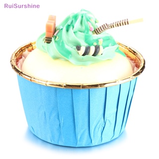 Ruisurshine ใหม่ ถ้วยกระดาษห่อคัพเค้ก เบเกอรี่ 50 ชิ้น ต่อแพ็ค