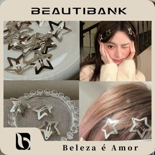 Beautibank Y2K คลิปเงินห้าแฉก รูปดาวห้าแฉก สําหรับผู้หญิง