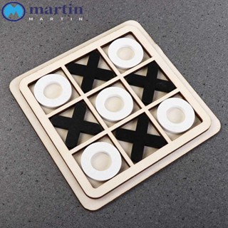 Martin Tic Tac Toe With Friends บอร์ดเกมกระดานไม้ ขนาด 14x14 ซม. ของเล่นเสริมการเรียนรู้เด็กก่อนวัยเรียน