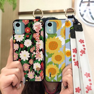 Oil Painting flower Phone Case For Nokia C12/C12 Pro/C12 Plus/TA-1535 Back Cover Waterproof protective Kickstand Anti-knock