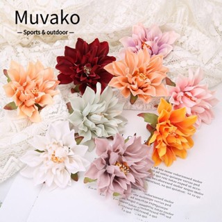 Muvako ดอกเบญจมาศประดิษฐ์ ผ้าไหม 7 ซม. แฮนด์เมด DIY อุปกรณ์เสริม สําหรับทําผม 10 ชิ้น