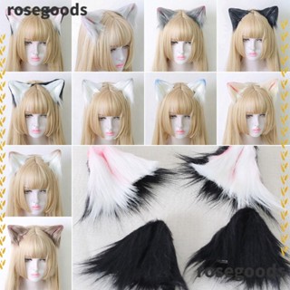 Rosegoods1 ผ้าโพกศีรษะ หูแมว คอสเพลย์ เครื่องประดับผม แฟชั่น อะนิเมะ โลลิต้า กิ๊บ งานหัตถกรรม