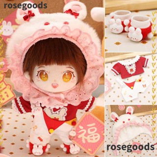 Rosegoods1 ชุดเสื้อยืดลําลอง ทรงหลวม ขนาด 20 ซม. สําหรับตุ๊กตา 1 ชุด