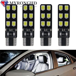 Myronghd หลอดไฟ LED COB 2835 12SMD 4 ชิ้น สําหรับติดป้ายทะเบียนรถยนต์ 4 ชิ้น