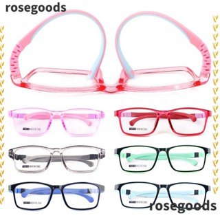 Rosegoods1 แว่นตาเด็ก แบบพกพา ชั้นเรียนออนไลน์ คอมพิวเตอร์ กรอบเบาพิเศษ