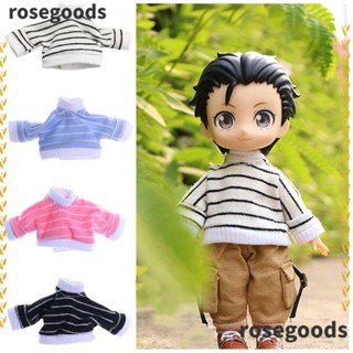 Rosegoods1 ชุดมินิเดรสกันหนาวลําลอง ผ้าถัก แฮนด์เมด อุปกรณ์เสริม สําหรับตุ๊กตา