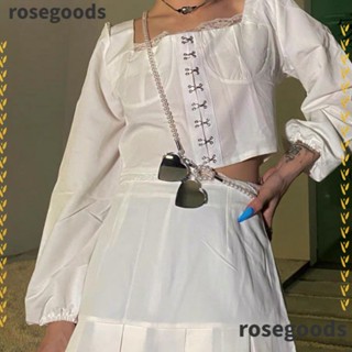 Rosegoods1 สร้อยคอโซ่ยาว ประดับไข่มุก แฟชั่นสําหรับผู้หญิง