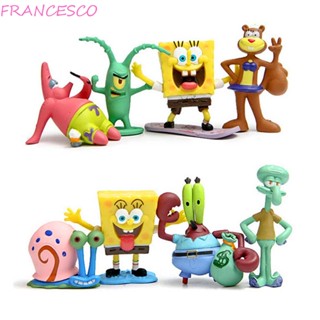 Francesco โมเดลฟิกเกอร์ รูปการ์ตูนปู ปลาหมึก SpongeBob น่ารัก สําหรับตกแต่งบ้าน