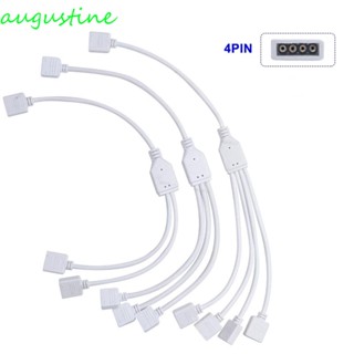 Augustine อะแดปเตอร์เชื่อมต่อแถบไฟ LED RGB 4Pin สีขาว