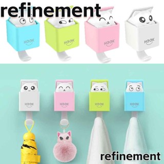 Refinement ตะขอแขวนผ้าขนหนู ลายแมวน่ารัก ไร้รอยต่อ คุณภาพสูง สําหรับแขวนหมวก ห้องนอน