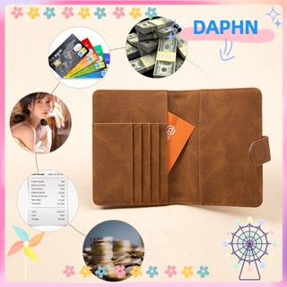 Daphs กระเป๋าใส่หนังสือเดินทาง หนัง PU อเนกประสงค์ แบบพกพา สําหรับผู้หญิง